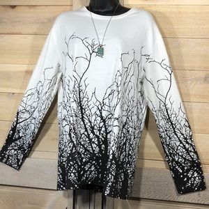 New Coofandy Winter Tree Scene Tee Unisex